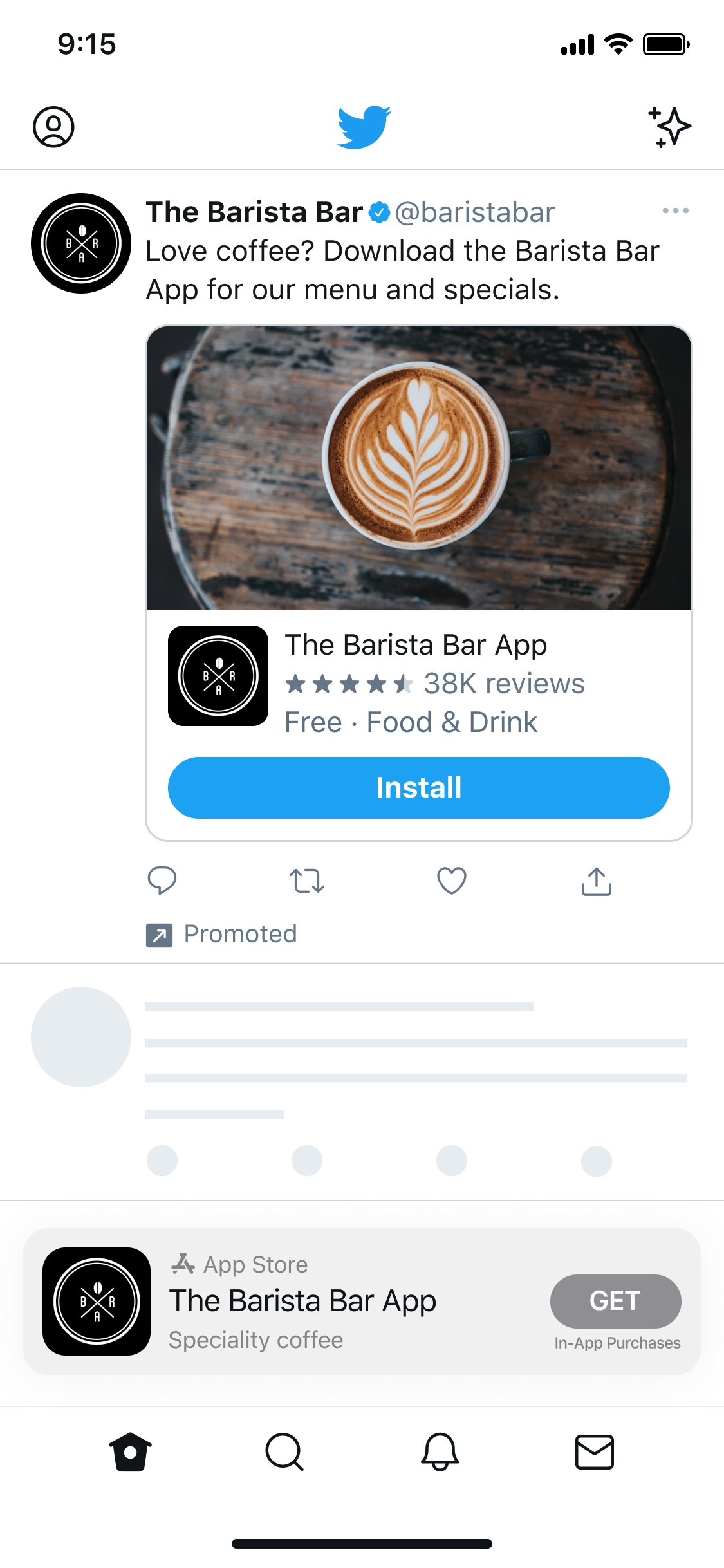 Publicités Twitter